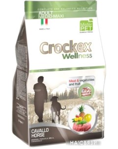Сухой корм для собак Medio Maxi Adult Horse Rice 12 кг Crockex wellness