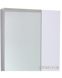 Шкаф с зеркалом Эмили 102 650 правый Белый Санитамебель