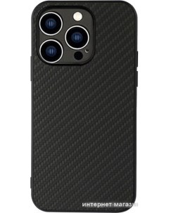 Чехол для телефона для iPhone 14 Pro Max черная кожа G-case