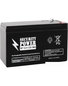 Аккумулятор для ИБП SP 12 9 F1 12В 9 А ч Security power