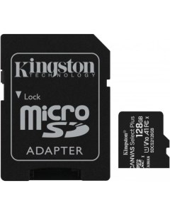 Карта памяти Canvas Select Plus microSDXC 128GB с адаптером Kingston
