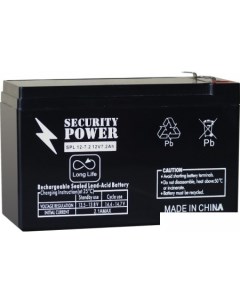 Аккумулятор для ИБП SPL 12 7 2 F2 12В 7 2 А ч Security power