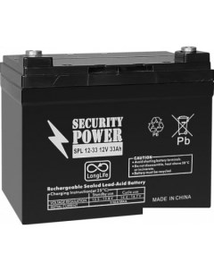 Аккумулятор для ИБП SPL 12 33 12В 33 А ч Security power