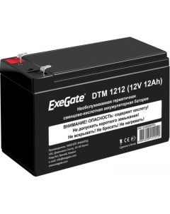 Аккумулятор для ИБП DTM 1212 12В 12 А ч Exegate