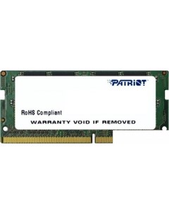 Оперативная память 8GB DDR4 SODIMM PC4 19200 PSD416G240081S Patriot