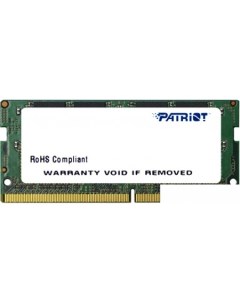 Оперативная память 4GB DDR4 SO DIMM PC4 17000 PSD44G213381S Patriot