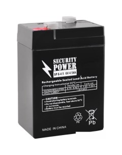 Аккумулятор для ИБП SP 6 4 5 F1 6В 4 5 А ч Security power