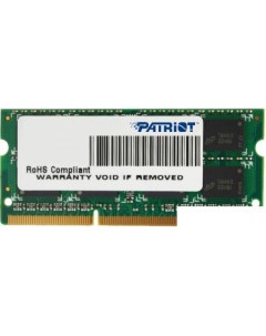 Оперативная память Signature Line 4GB DDR3 SO DIMM PC3 12800 PSD34G16002S Patriot