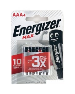 Батарейка Max LR03 AAA BL4 4 шт E300157304P Energizer