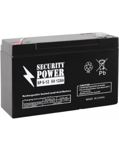 Аккумулятор для ИБП SP 6 12 F1 6В 12 А ч Security power