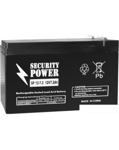 Аккумулятор для ИБП SP 12 7 2 F2 12В 7 2 А ч Security power