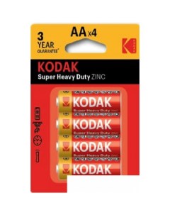Батарейка Super Heavy Duty Zinc AA R6 4BL 4 шт Kodak