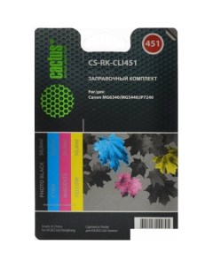 Чернила CS RK CLI451 заправочный набор многоцветный Cactus