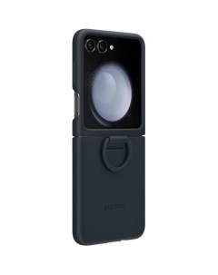 Чехол для телефона Silicone Case with Ring Z Flip5 темно синий Samsung
