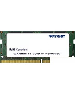 Оперативная память Signature Line 16GB DDR4 SODIMM PC4 19200 PSD416G24002S Patriot