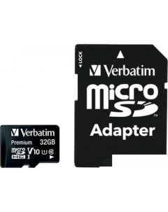 Карта памяти Premium 44083 32GB адаптер Verbatim