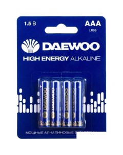 Батарейка High Energy Alkaline AAA 4 шт 5030381 Daewoo