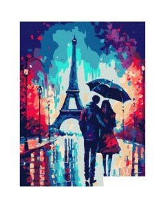 Картина по номерам Париж под дождем p55032 Red panda
