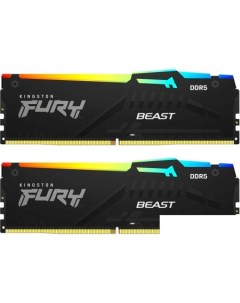 Оперативная память FURY Beast RGB 2x16ГБ DDR5 6000МГц KF560C40BBAK2 32 Kingston