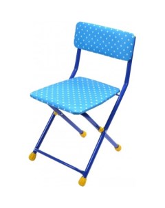 Детский стул СТУ3 синий горошек Ника