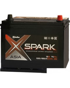 Автомобильный аккумулятор Asia 530 650A EN JIS R SPAA70 3 R 70 А ч Spark