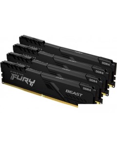 Оперативная память FURY Beast 4x16GB DDR4 PC4 28800 KF436C18BBK4 64 Kingston