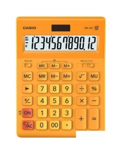 Бухгалтерский калькулятор GR 12C RG W EP оранжевый Casio