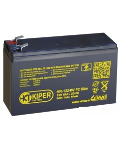 Аккумулятор для ИБП HR 1224W F2 Slim 12В 6 А ч Kiper