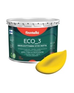 Краска Eco 3 Wash and Clean Keltainen / F-08-1-3-FL129 Finntella