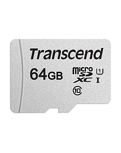 Карта памяти Transcend microSDXC 300S 64GB Class 10 UHS-I U1 (TS64GUSD300S-A)