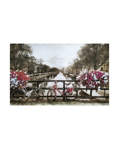 Картина Декарт Велосипеды на мосту с цветами 8Л3189