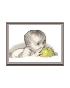 Набор для вышивания Малыш с яблоком / 511В Овен