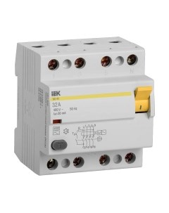 Дифференциальный автомат IEK ВД1-63 4P 32А 30mA / MDV10-4-032-030 Iek