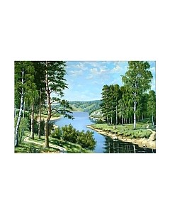 Набор алмазной вышивки Российский пейзаж / АЖ-1237 Алмазная живопись