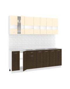 Кухонный гарнитур Кортекс-мебель Корнелия Экстра 2.2 без столешницы