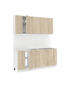 Кухонный гарнитур Кортекс-мебель Корнелия Лира-лайт 1.8м без столешницы