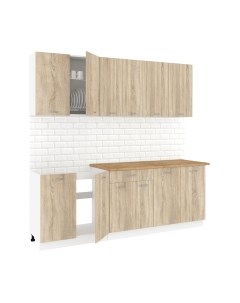 Кухонный гарнитур Кортекс-мебель Корнелия Лира-лайт 2.2м