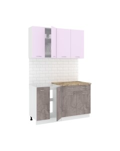 Кухонный гарнитур Кортекс-мебель Корнелия Лира-лайт 1.4м