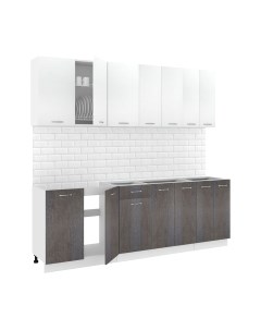 Кухонный гарнитур Кортекс-мебель Корнелия Лира-лайт 2.3м без столешницы