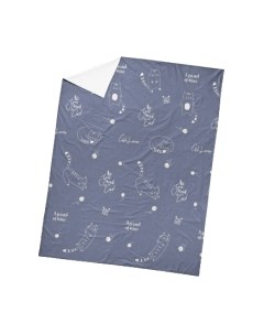 Простыня Samsara Коты на синем фоне 140Пр-6