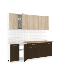 Кухонный гарнитур Кортекс-мебель Корнелия Лира-лайт 2.2м