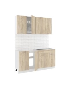 Кухонный гарнитур Кортекс-мебель Корнелия Лира-лайт 1.6м без столешницы