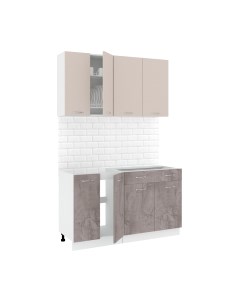 Кухонный гарнитур Кортекс-мебель Корнелия Лира-лайт 1.4м без столешницы