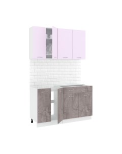 Кухонный гарнитур Кортекс-мебель Корнелия Лира-лайт 1.4м без столешницы