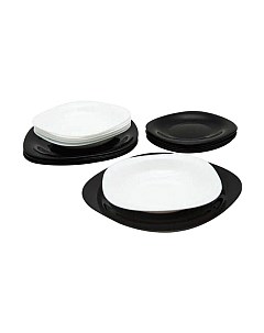Набор тарелок Luminarc Carine Black/White N1479