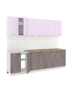 Кухонный гарнитур Кортекс-мебель Корнелия Лира-лайт 2.6м