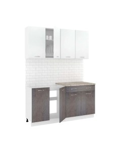 Кухонный гарнитур Кортекс-мебель Корнелия Лира-лайт 1.6м