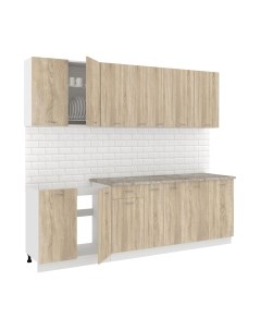 Кухонный гарнитур Кортекс-мебель Корнелия Лира-лайт 2.5м