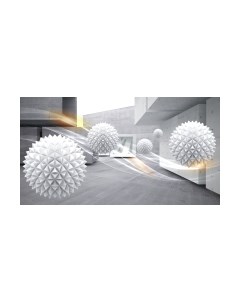 Фотообои листовые ФабрикаФресок 3D Шары и бетонные стены / 865270 Фабрикафресок