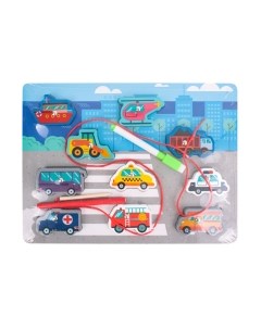 Развивающий игровой набор Вкладыш-рыбалка. Транспорт / SR-T-3701-1 Darvish